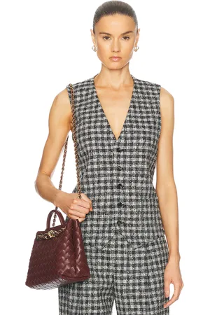 Bottega Veneta Wool Vest Top in Black