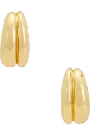 Jennifer Fisher Chavez Huggie Earrings in Metallic Gold