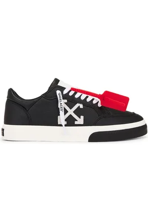 OFF-WHITE New Low Vulcanized Leather Sneaker in Black