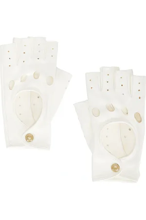VALENTINO GARAVANI V Logo Signature Gloves in White