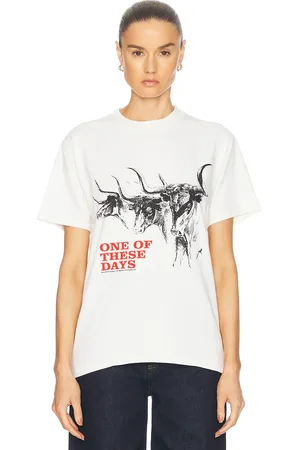 One Of These Days Long Horn T-Shirt in White