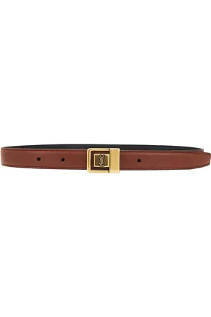 Saint Laurent Leather Belt in Black