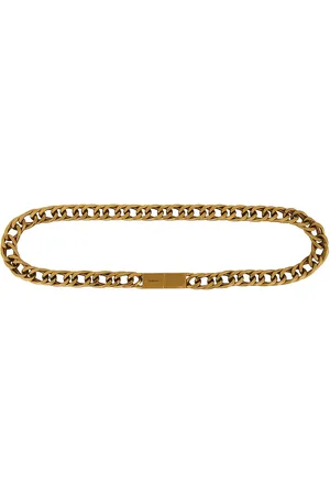 Saint Laurent Chain Belt in Metallic Gold