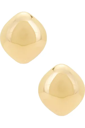 Jennifer Fisher Puffy Cushion Earrings in Metallic Gold