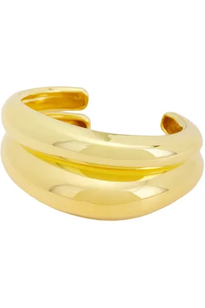 mega The Classic Duo Cuff Bracelet in Metallic Gold