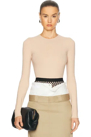 Maison Margiela Long Sleeve Bodysuit in Nude