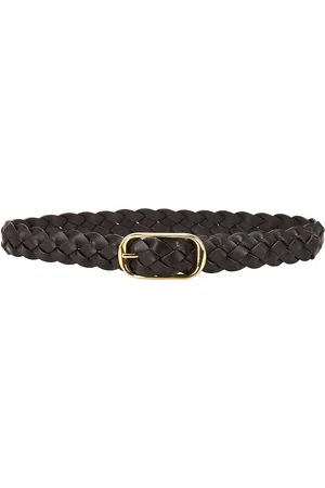NILI LOTAN Braided Reine Belt in Brown