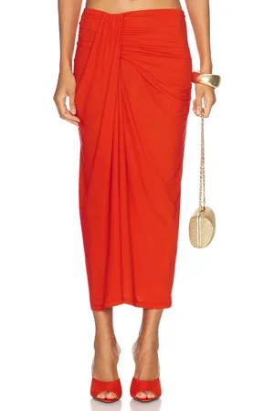 RONNY KOBO Rosalie Skirt in Red