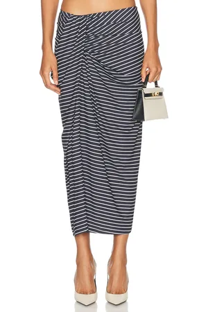 RONNY KOBO Rosalie Skirt in Navy