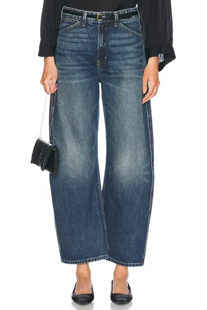 NILI LOTAN Otis Wide Leg Crop in Blue