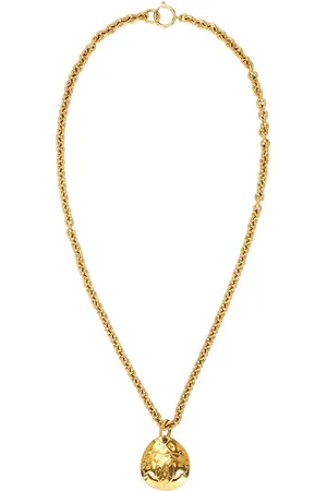 CHANEL 1994 Coco Mark Necklace in Metallic