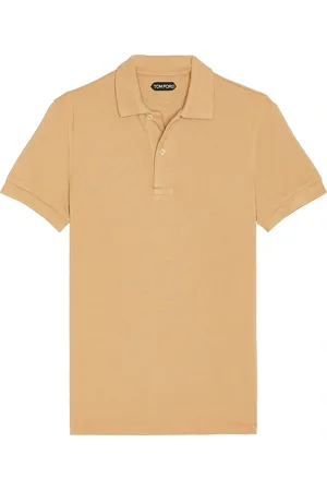 Tom Ford Short Sleeve Polo in Brown