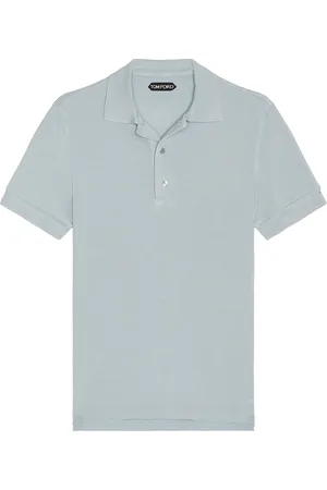 Tom Ford Short Sleeve Polo in Blue
