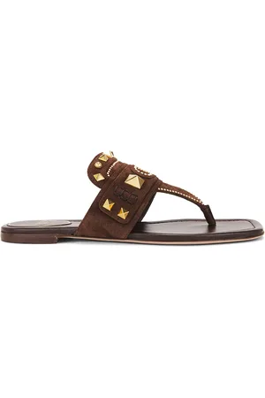 VALENTINO GARAVANI Plaster Caster Thong Sandal in Brown