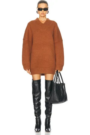 SER.O.YA Almada Sweater Dress in Brown