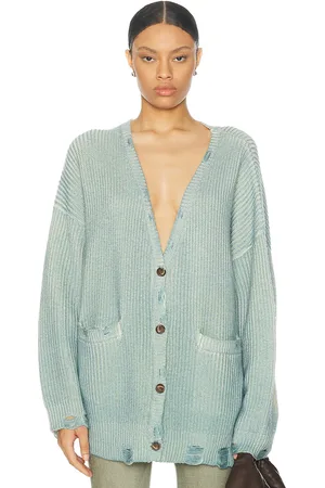 R13 Oversized Cardigan in Blue