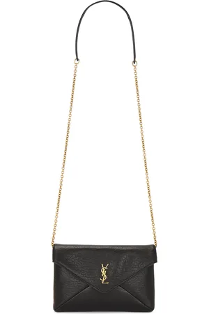 Saint Laurent Small Pouch On Chain in Black