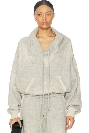R13 Funnel Neck Hoodie in Grey