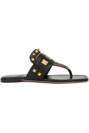 VALENTINO GARAVANI Plaster Caster Thong Sandal in Black
