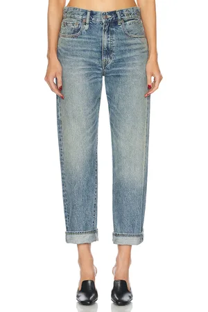 R13 Boyfriend Leg in Blue