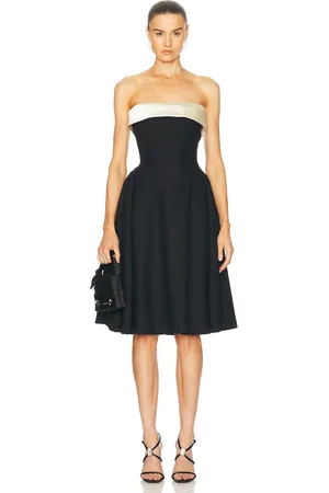 Mirror Palais Strapless Opera Lady Length Dress in Black