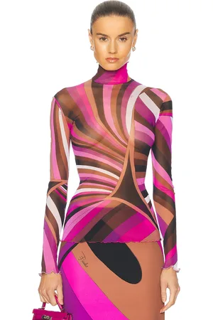 Emilio Pucci Long Sleeve Top in Fuchsia