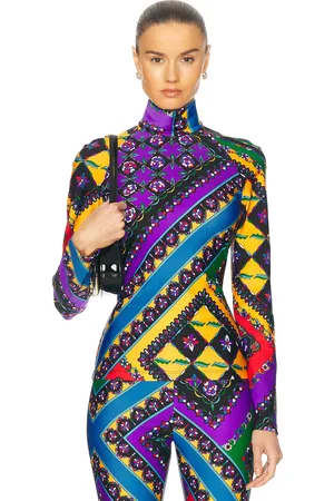 Emilio Pucci Long Sleeve Turtleneck Top in Purple