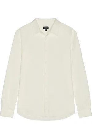 CLUB MONACO Waffle Textured Shirt in White