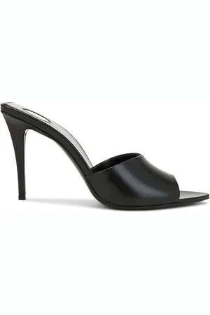 Saint Laurent Romy Mule Sandal in Black