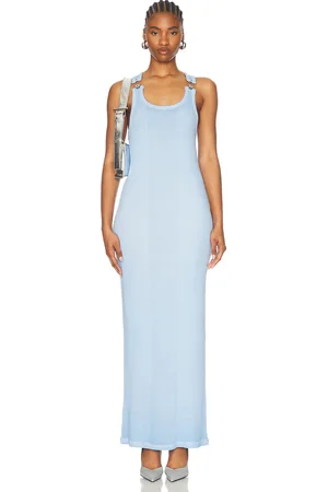 Jean Paul Gaultier Overall Clip Long Dress in Blue