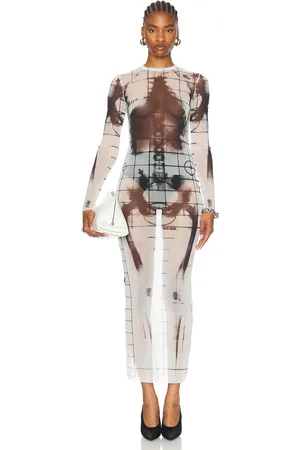 Jean Paul Gaultier Squeletor Long Dress in White