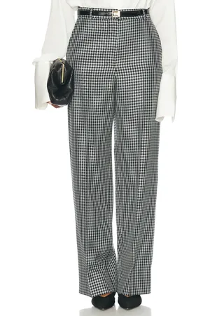 Stella McCartney Checked Loose Pant in Black,White
