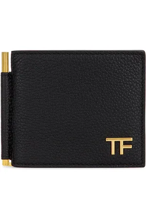 Tom Ford Soft Grain Leather T Line Money Clip Wallet in