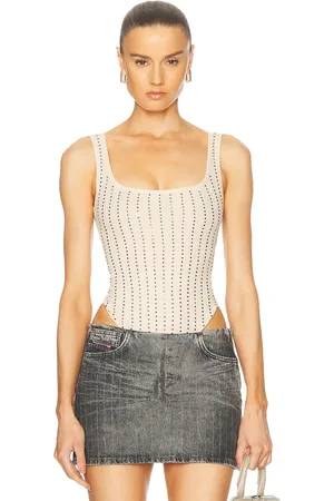 The Attico Bodysuit in Beige