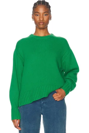 Guest In Residence Cozy Crew Sweater in Green