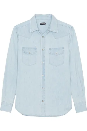 Tom Ford Denim Western Shirt in Blue