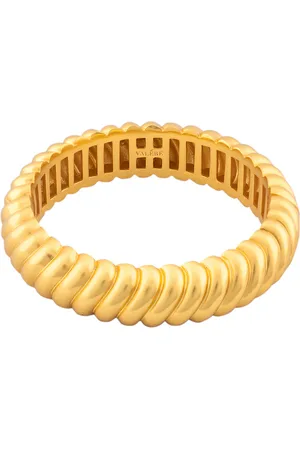 VALÉRE Ripple Bangle Bracelet in Metallic Gold