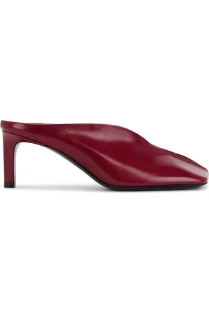 Jil Sander Folded Mule Heel in Red