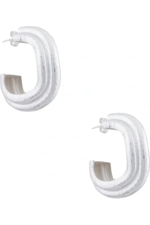 VALÉRE Wave Earrings in Metallic Silver