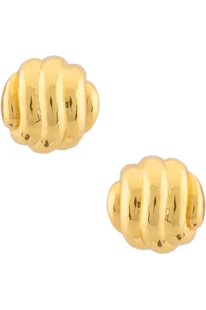 VALÉRE Ripple Earrings in Metallic Gold