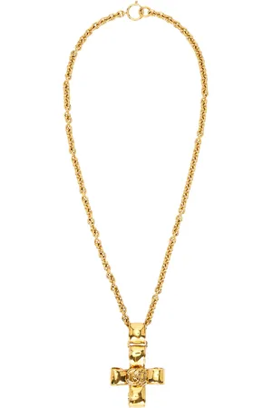 CHANEL 1994 CC Cross Necklace in Metallic