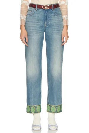 VALENTINO Straight Leg Jean in Blue