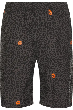 UNDERCOVER Leopard Print Shorts in Grey