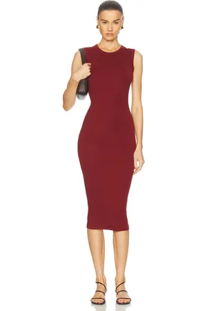 Flore Flore Esme Midi Dress in Burgundy