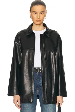 Nour Hammour Layne Sleek Leather Jacket in