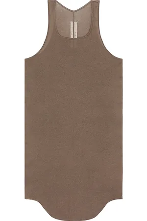 Rick Owens Basic Rib Tank in Brown