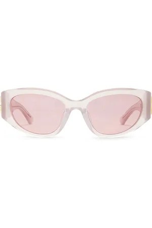 Balenciaga Bossy Sunglasses in Pink,White