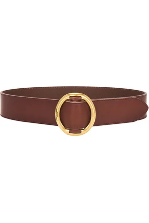 Saint Laurent Leather Belt in Brown