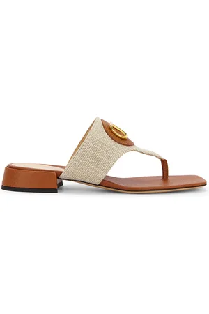 VALENTINO GARAVANI V Logo Signature Thong Sandal in Ivory