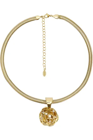 MAGDA BUTRYM Rose Necklace in Metallic